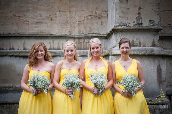 Yellow Bridesmaids dresses