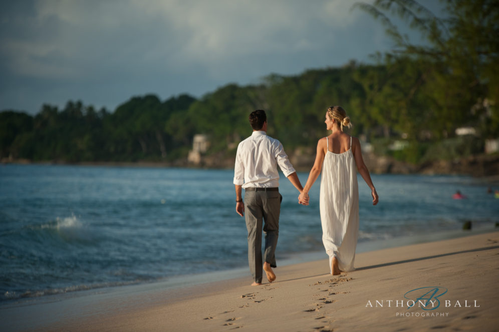 Bride and Groom on Caribbean Beach